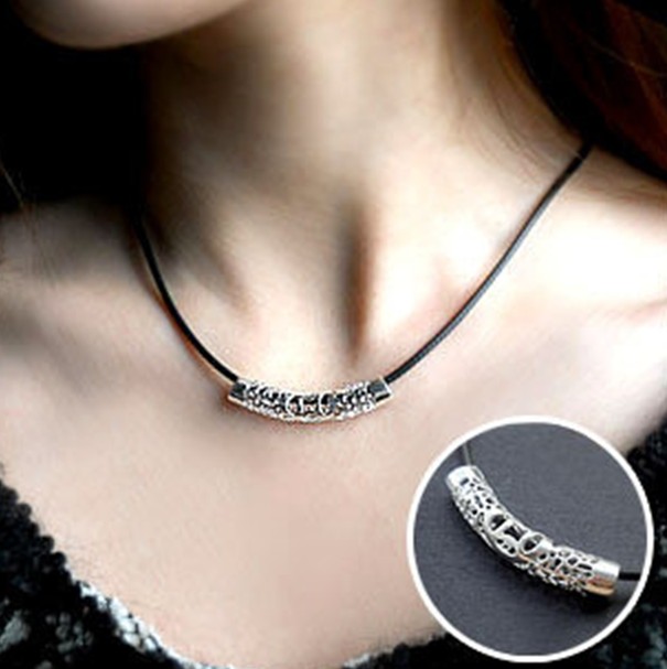 SS11060 Retro necklace long hollow tube